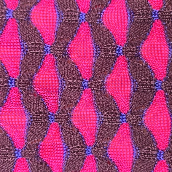 Vintage Missoni Vibrant Pink and Brown Knit Pattern Size 38 - Picture 6 of 7